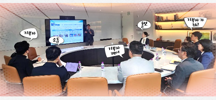 하반기 기금운영위원회를 개최하고 더욱 기부자 케어를 강화하기로 함